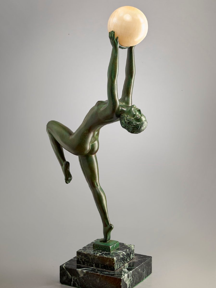 Max Le Verrier ''Danseuse au Globe''- Circa 1925-photo-4