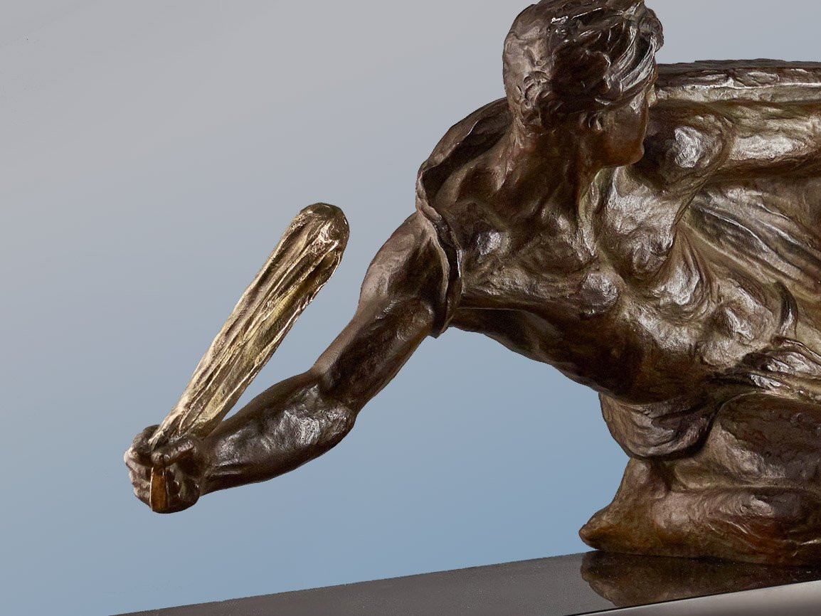 A. Kelety - Bronze 60cm - David - Arts déco-photo-3