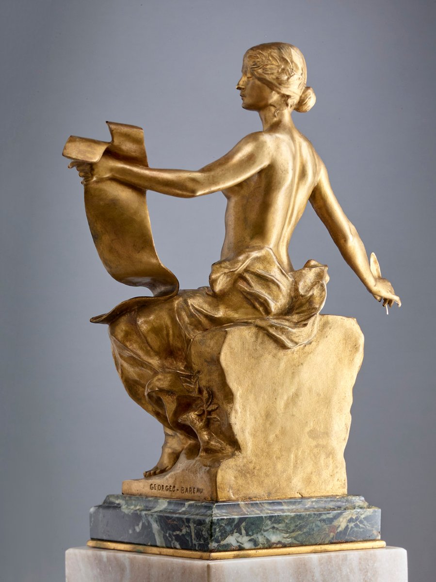 "allegory Of History" - Georges Bareau (1866-1931), F. Barbedienne Font-photo-4