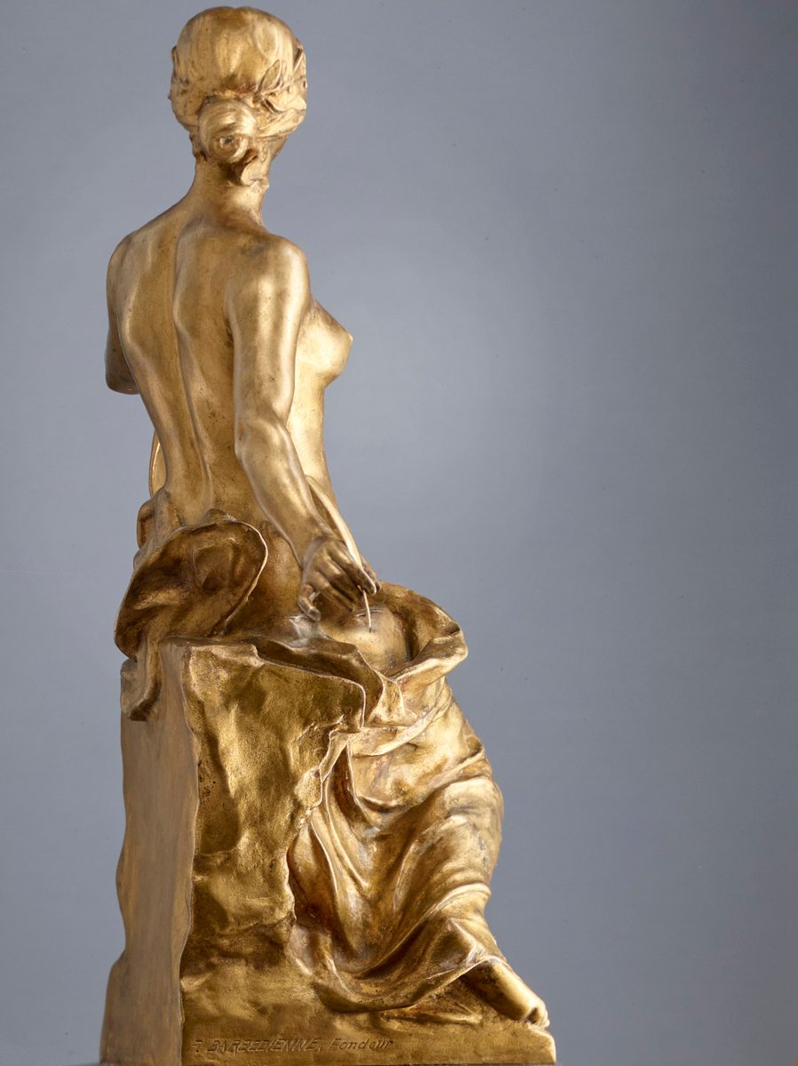 "allegory Of History" - Georges Bareau (1866-1931), F. Barbedienne Font-photo-3