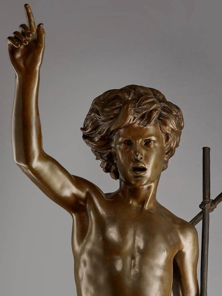 Grand Bronze Paul DUBOIS - Saint Jean-Baptiste - Fonte BARBEDIENNE-photo-2