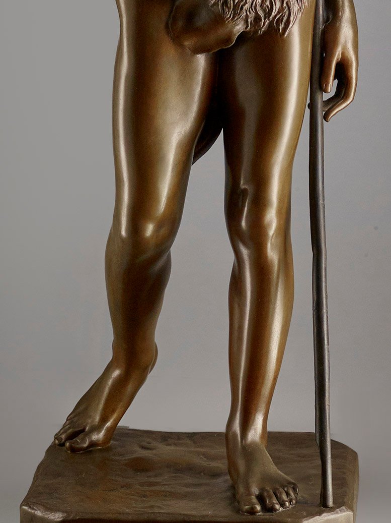 Grand Bronze Paul DUBOIS - Saint Jean-Baptiste - Fonte BARBEDIENNE-photo-3