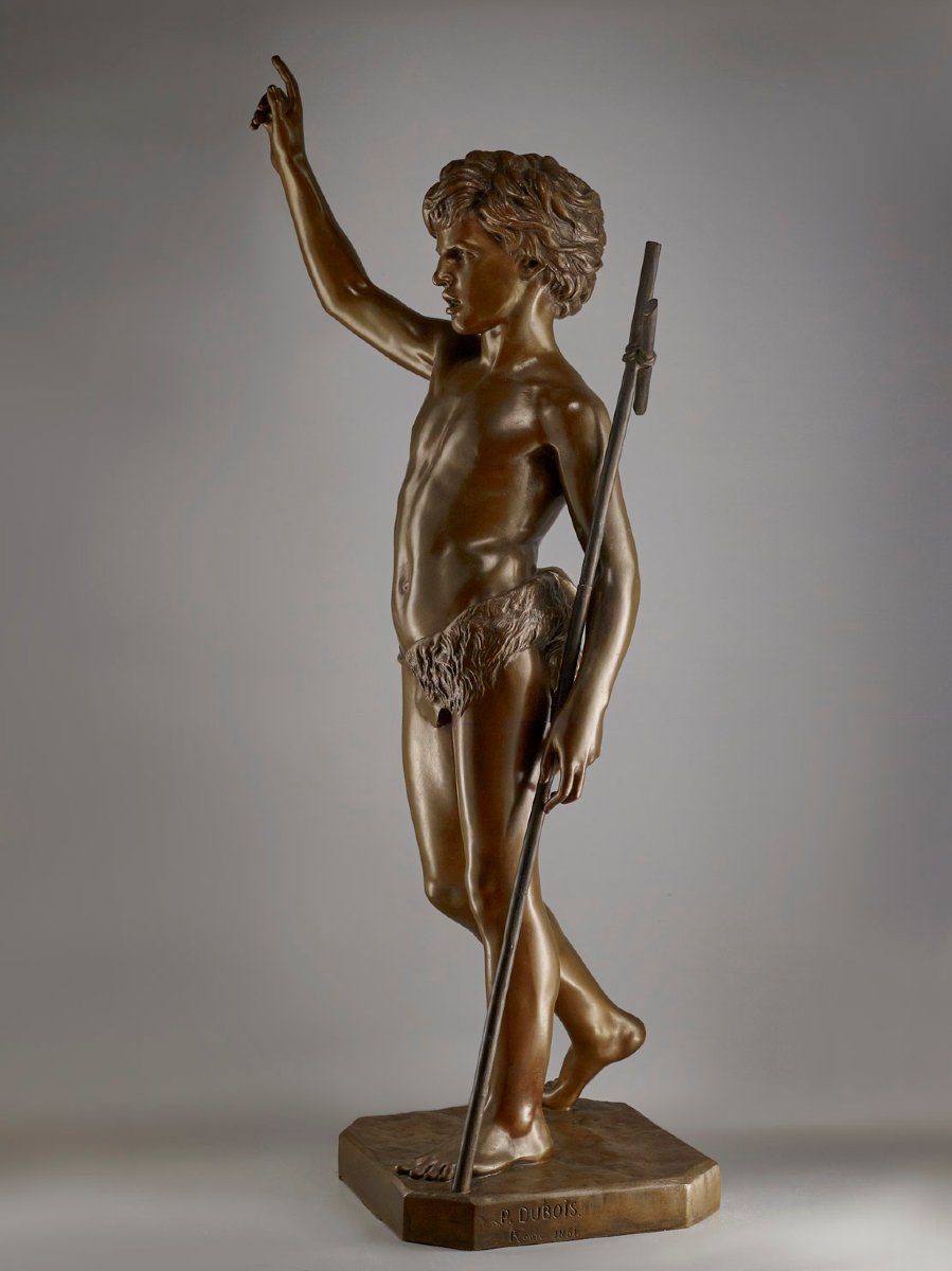 Grand Bronze Paul DUBOIS - Saint Jean-Baptiste - Fonte BARBEDIENNE-photo-1