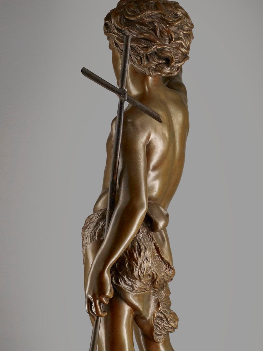Grand Bronze Paul DUBOIS - Saint Jean-Baptiste - Fonte BARBEDIENNE-photo-5