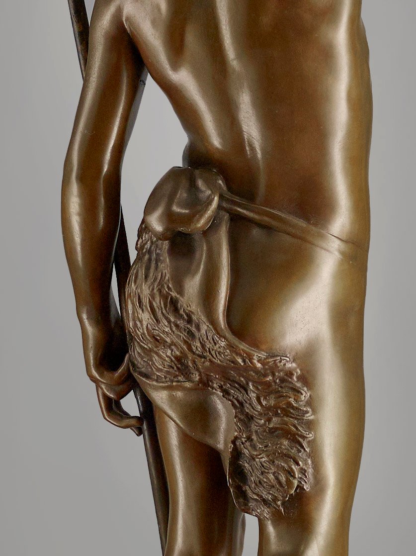 Grand Bronze Paul DUBOIS - Saint Jean-Baptiste - Fonte BARBEDIENNE-photo-6