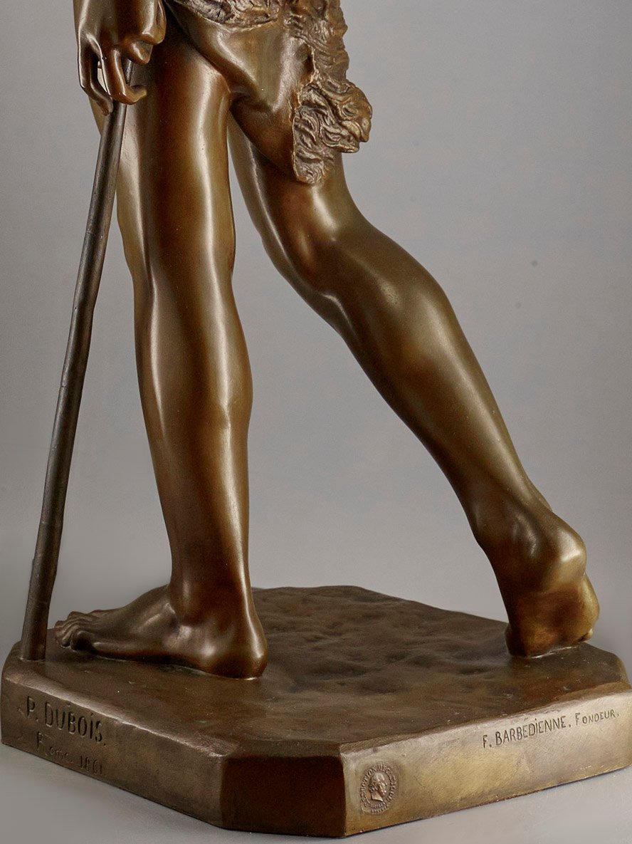 Grand Bronze Paul DUBOIS - Saint Jean-Baptiste - Fonte BARBEDIENNE-photo-7