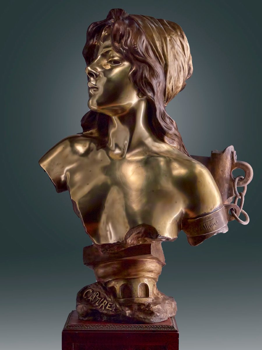 EMMANUEL VILLANIS - Bronze ancien - Capture 53 cm-photo-3