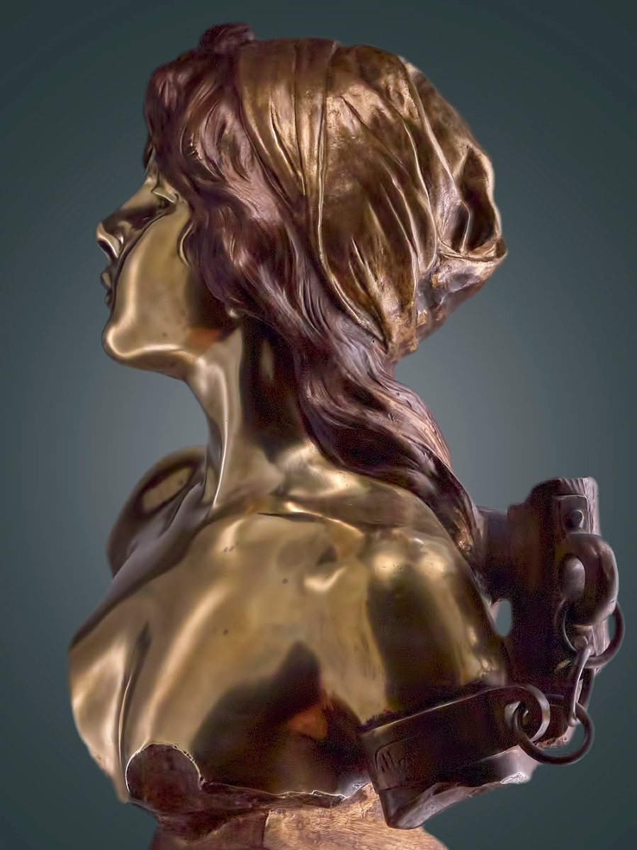 EMMANUEL VILLANIS - Bronze ancien - Capture 53 cm-photo-1