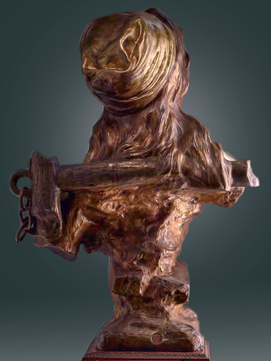 EMMANUEL VILLANIS - Bronze ancien - Capture 53 cm-photo-2