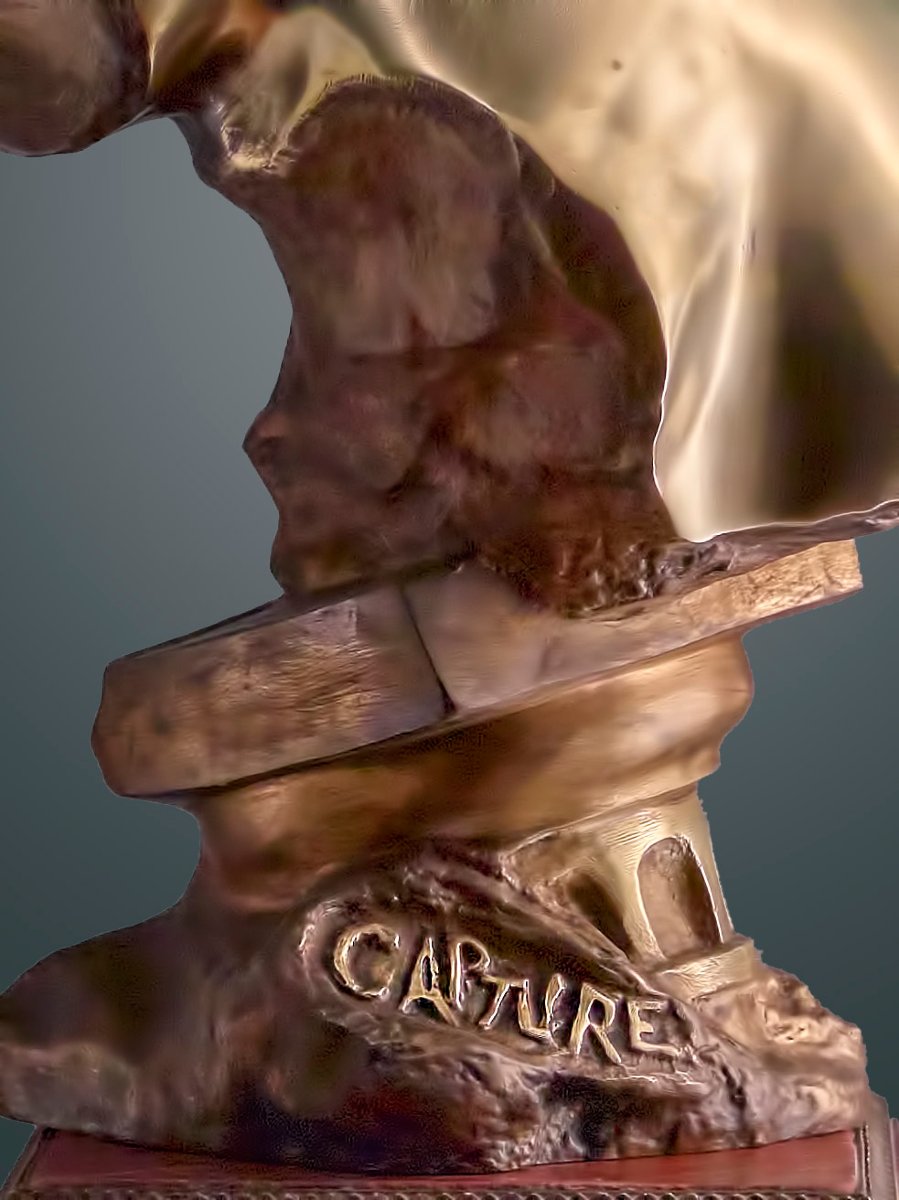 EMMANUEL VILLANIS - Bronze ancien - Capture 53 cm-photo-5