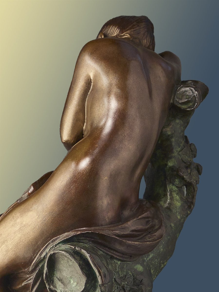 Sculpture L. Madrassi • bronze ancien avec fondeur • ''Le Sommeil''-photo-4