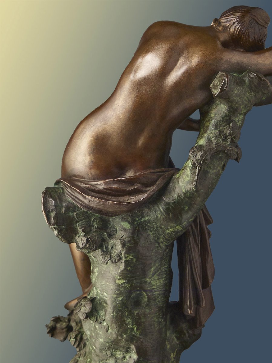 Sculpture L. Madrassi • bronze ancien avec fondeur • ''Le Sommeil''-photo-1