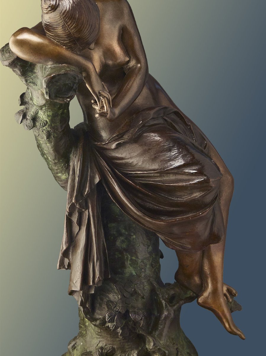 Sculpture L. Madrassi • bronze ancien avec fondeur • ''Le Sommeil''-photo-4