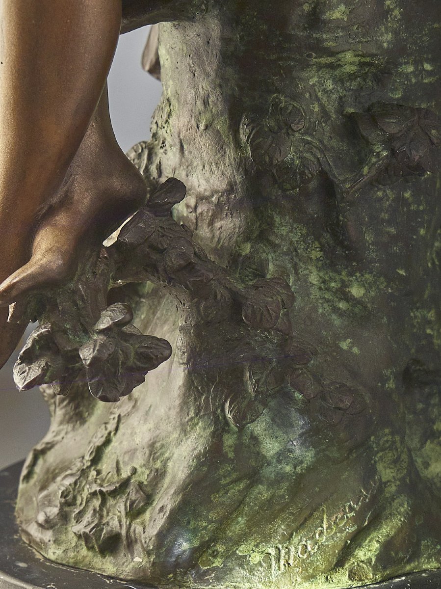 Sculpture L. Madrassi • bronze ancien avec fondeur • ''Le Sommeil''-photo-5