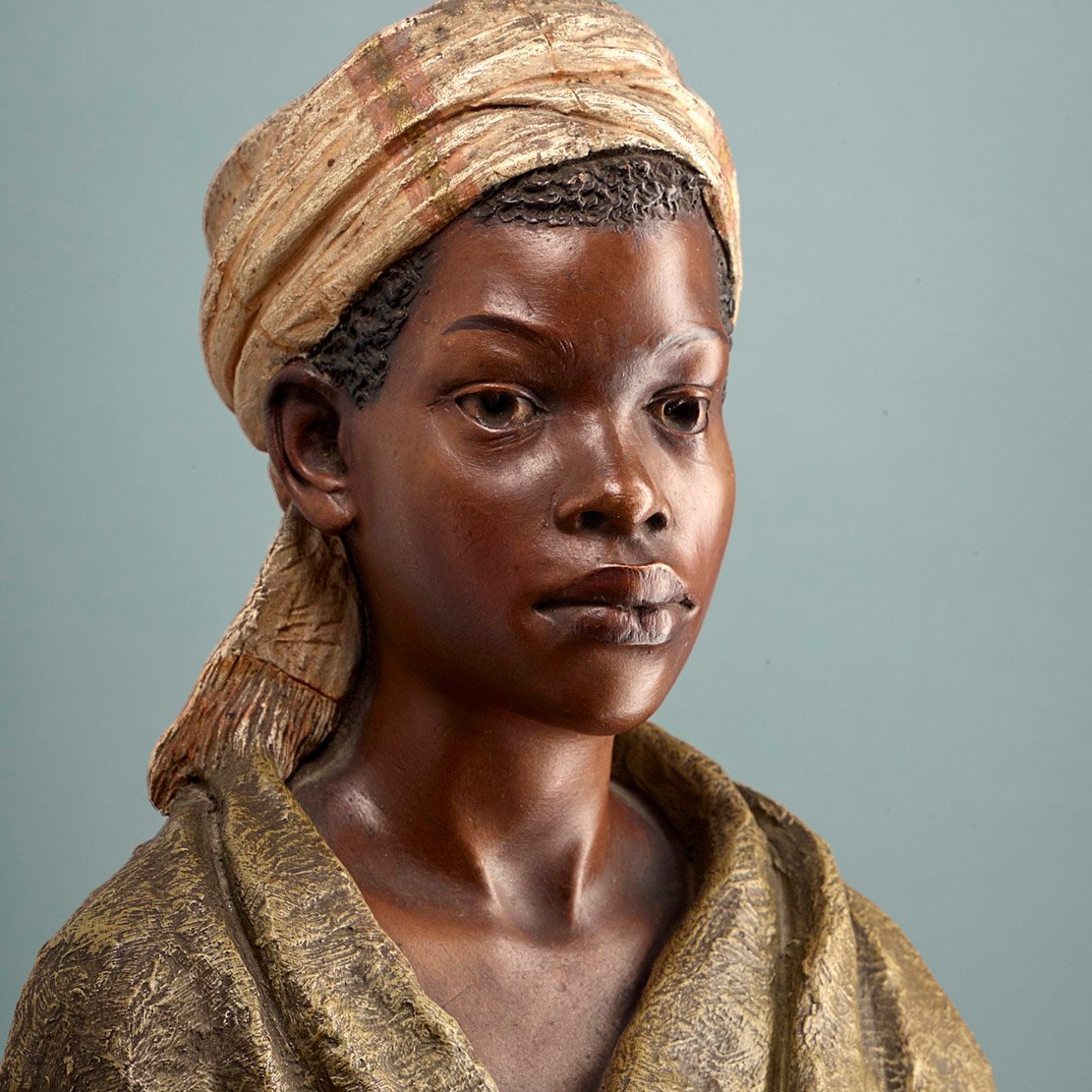 Rare Art Deco / Art Nouveau Goldscheider Terracotta - Orientalism-photo-3