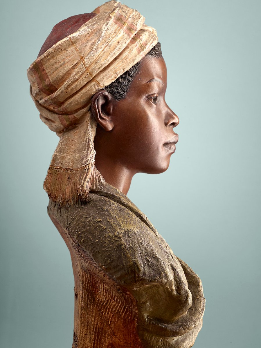 Rare Art Deco / Art Nouveau Goldscheider Terracotta - Orientalism-photo-3