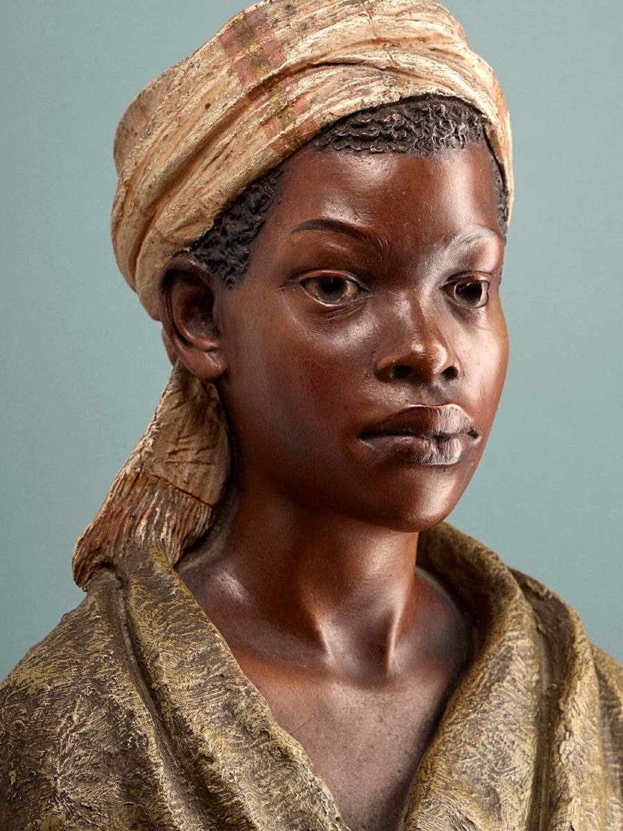 Rare Art Deco / Art Nouveau Goldscheider Terracotta - Orientalism-photo-5