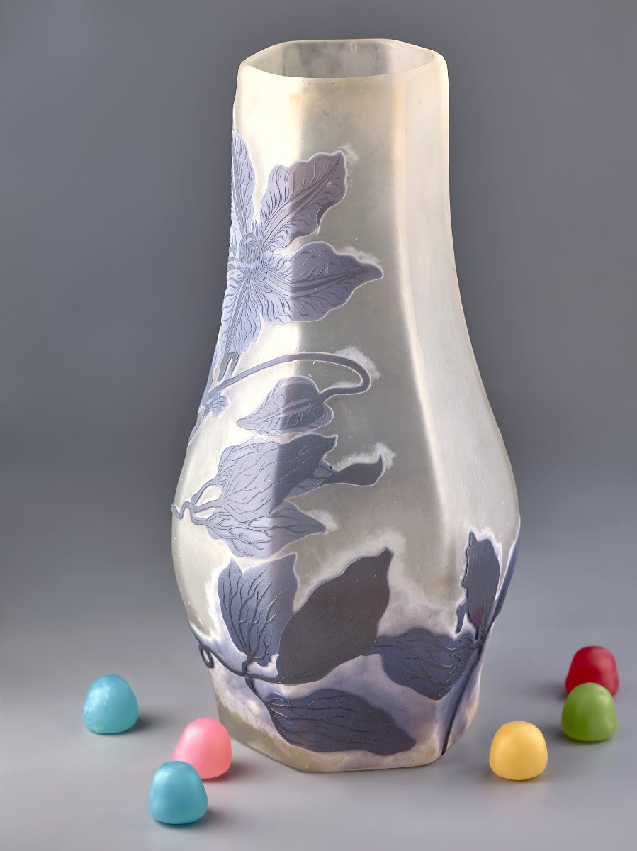 Gallé, Original Vase - Art Nouveau Glassware-photo-3
