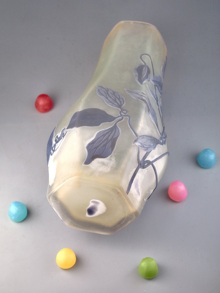 Gallé, Original Vase - Art Nouveau Glassware-photo-4