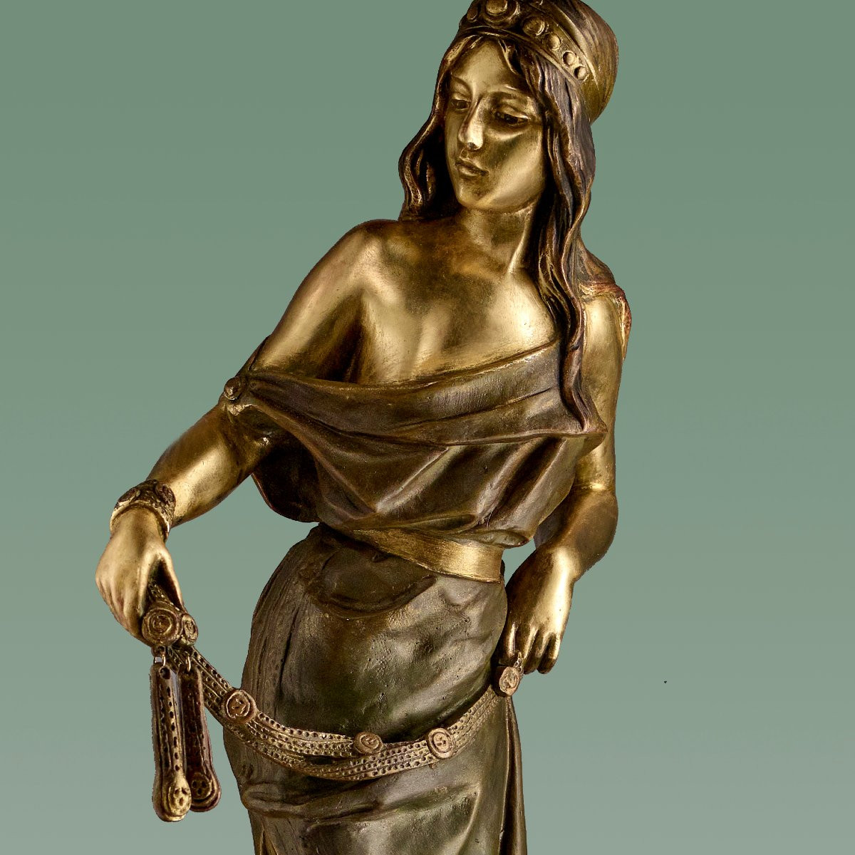 Superb Bronze “talisman” By Emmanuel Villanis-photo-1