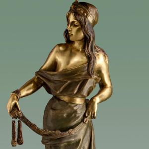 Superb Bronze “talisman” By Emmanuel Villanis