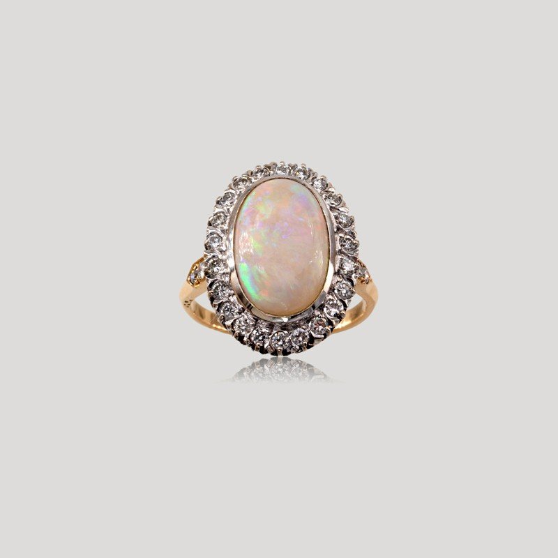 Pompadour Opal And Diamond Ring, 1900-photo-2