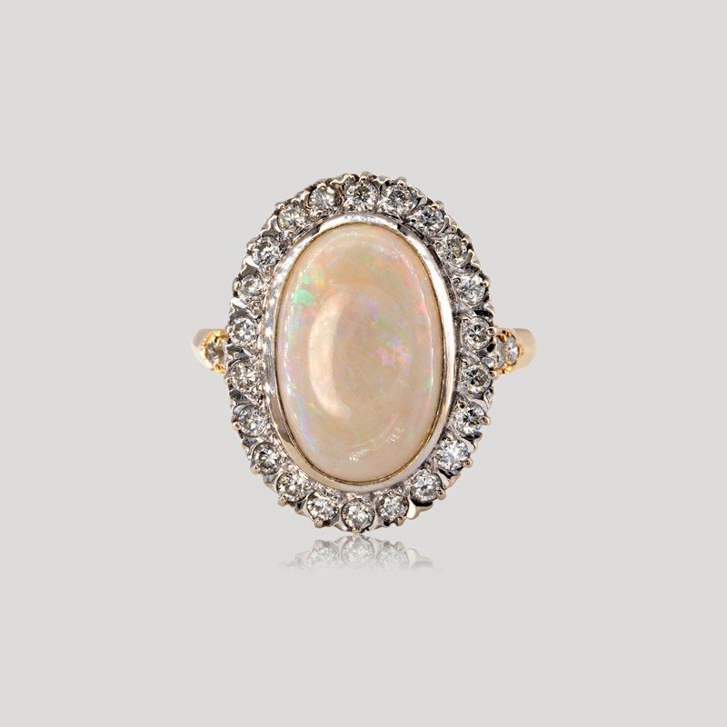 Pompadour Opal And Diamond Ring, 1900