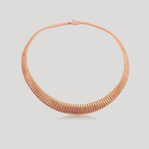 Rose Gold Flexible Flat Mesh Necklace