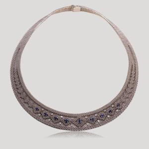 1950s Necklace, Sapphires And Diamonds