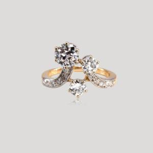 Duchess Ring, Gold Platinum And Diamonds, 19th Century