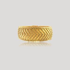 Bracelet Large Maille Polonaise, Vers 1960