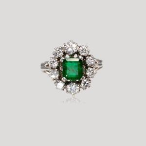 Emerald And Diamond Ring, 1960s