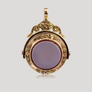 Old Stamp Pendant, 19th Century