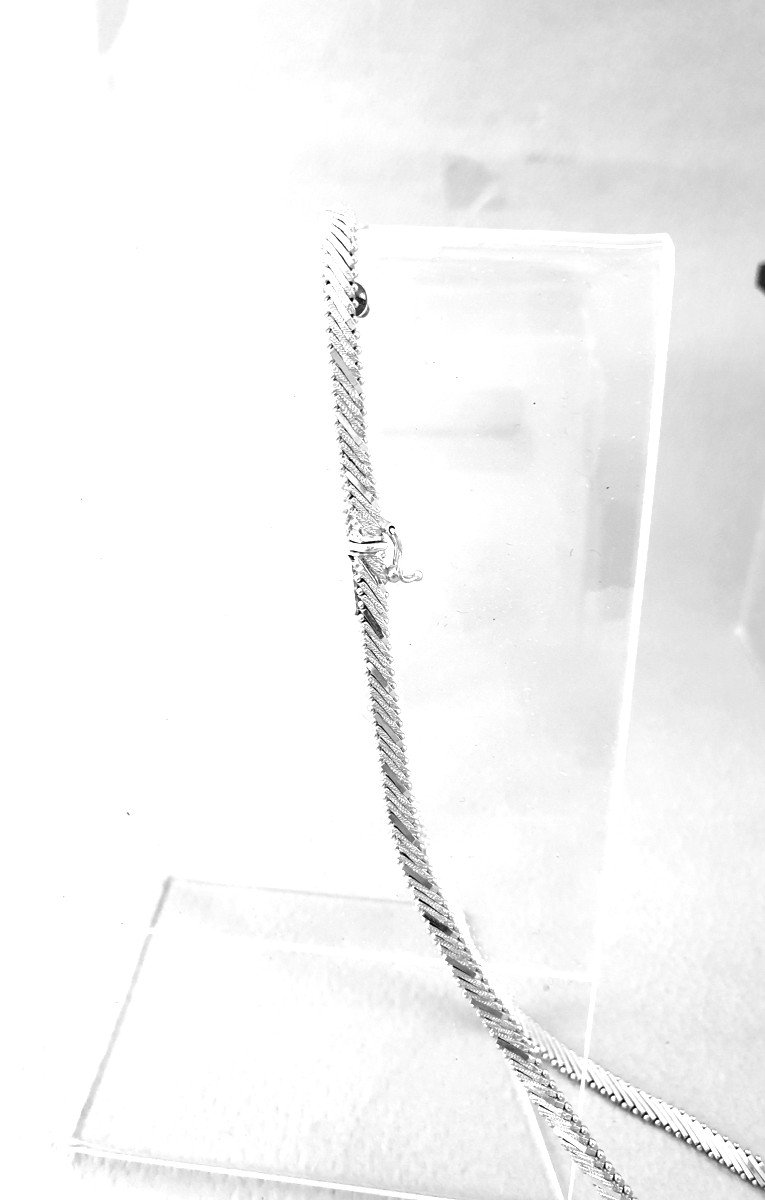 COLLIER OR BLANC 750°/°°  - EPOQUE 1960/1970-photo-2