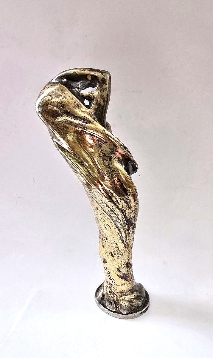 Art Nouveau Seal Stamp - Sculptor J. Pinto - Solid Silver -photo-3