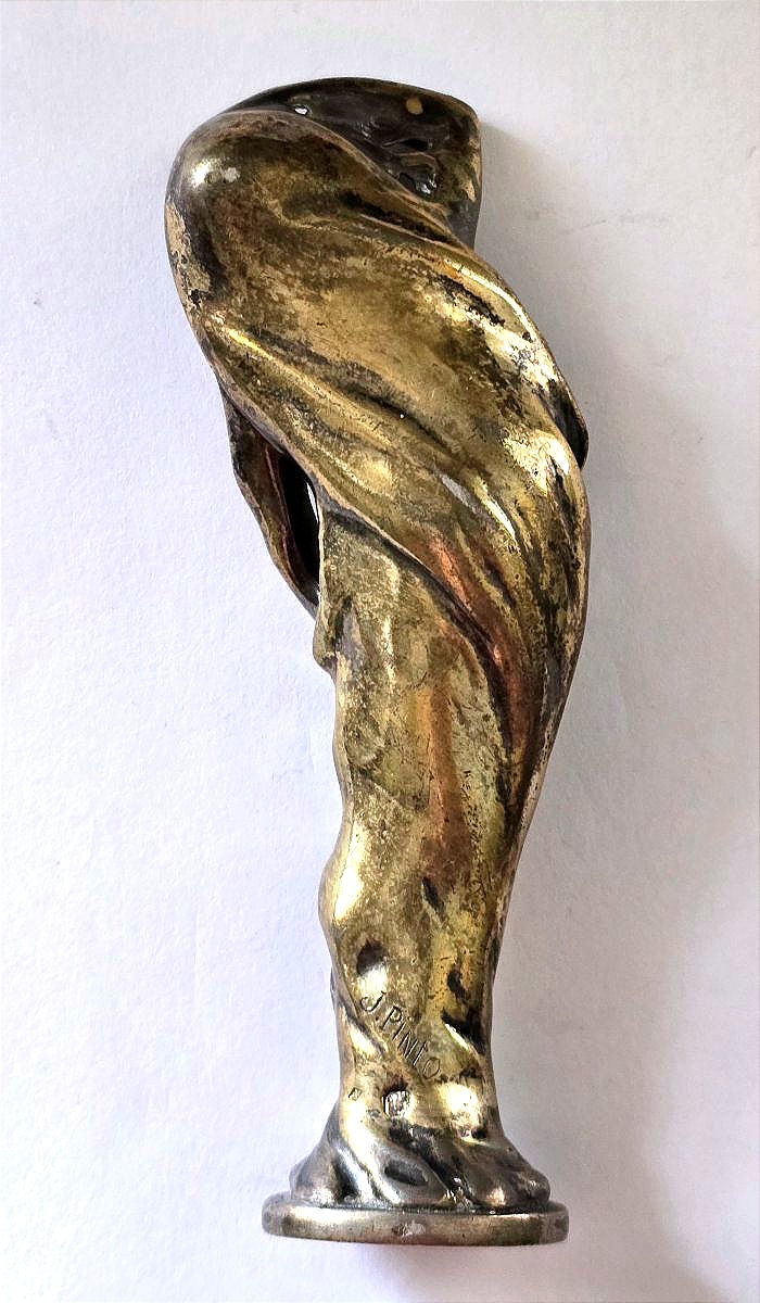 Art Nouveau Seal Stamp - Sculptor J. Pinto - Solid Silver -photo-4