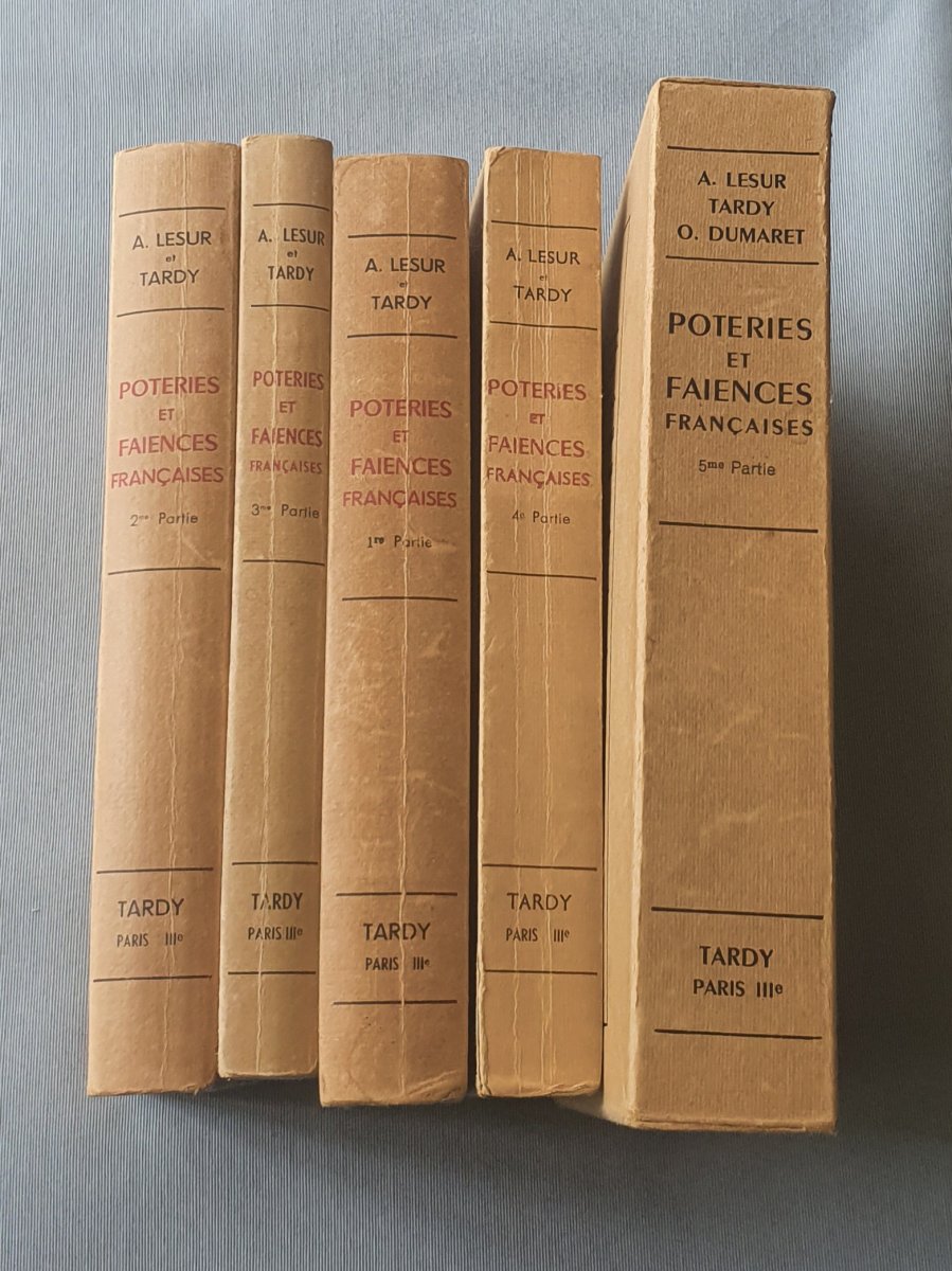 LES POTERIES ET LES FAÏENCES FRANCAISES  par Adrien LESUR et TARDY - 4 VOLUMES-photo-3