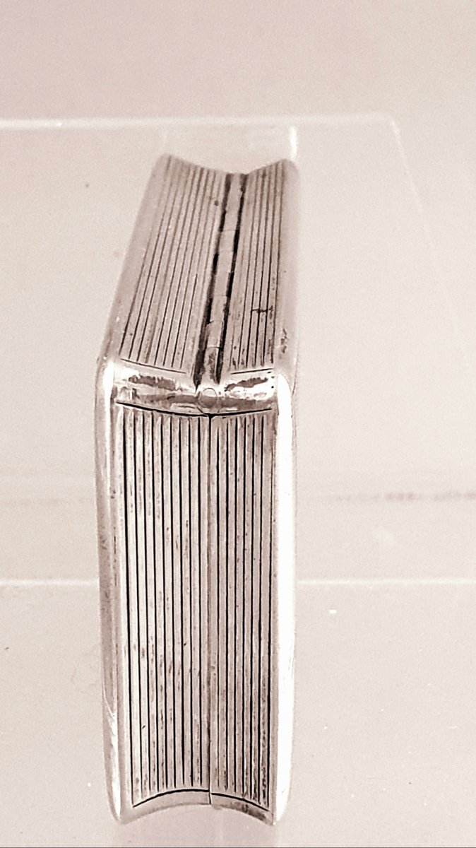 Silver Snuff Or Silver Box - English Work 1924-photo-4