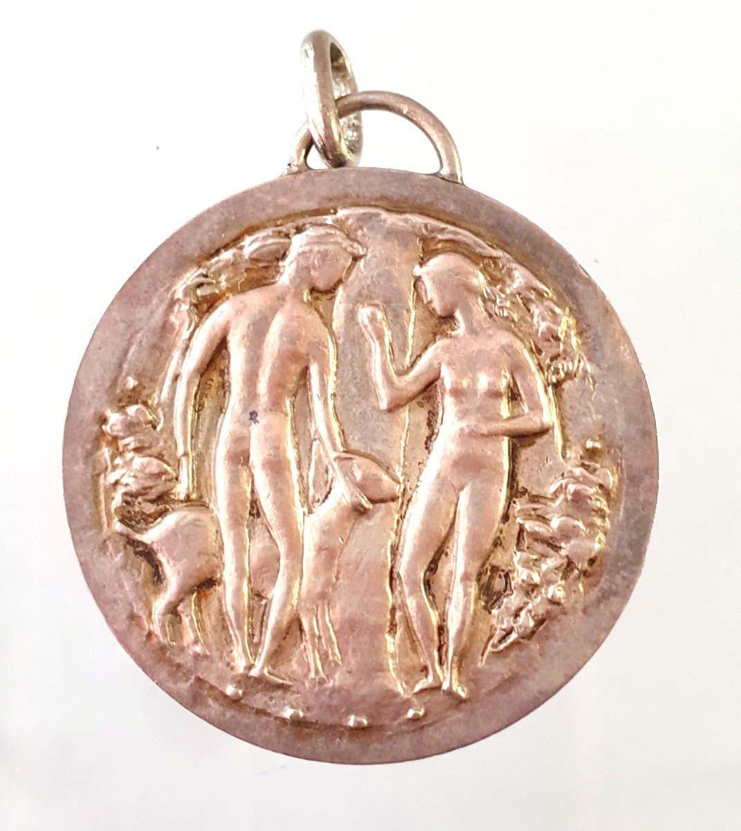 MEDAILLE ARGENT " PASTORALE" OU "LA PAIX" -sculpteur P. BELMONDO-photo-2