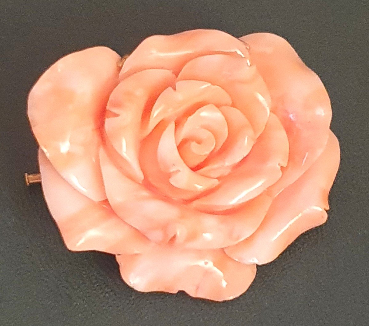 BROCHE -PENDENTIF FLEUR DE CORAIL ROSE 