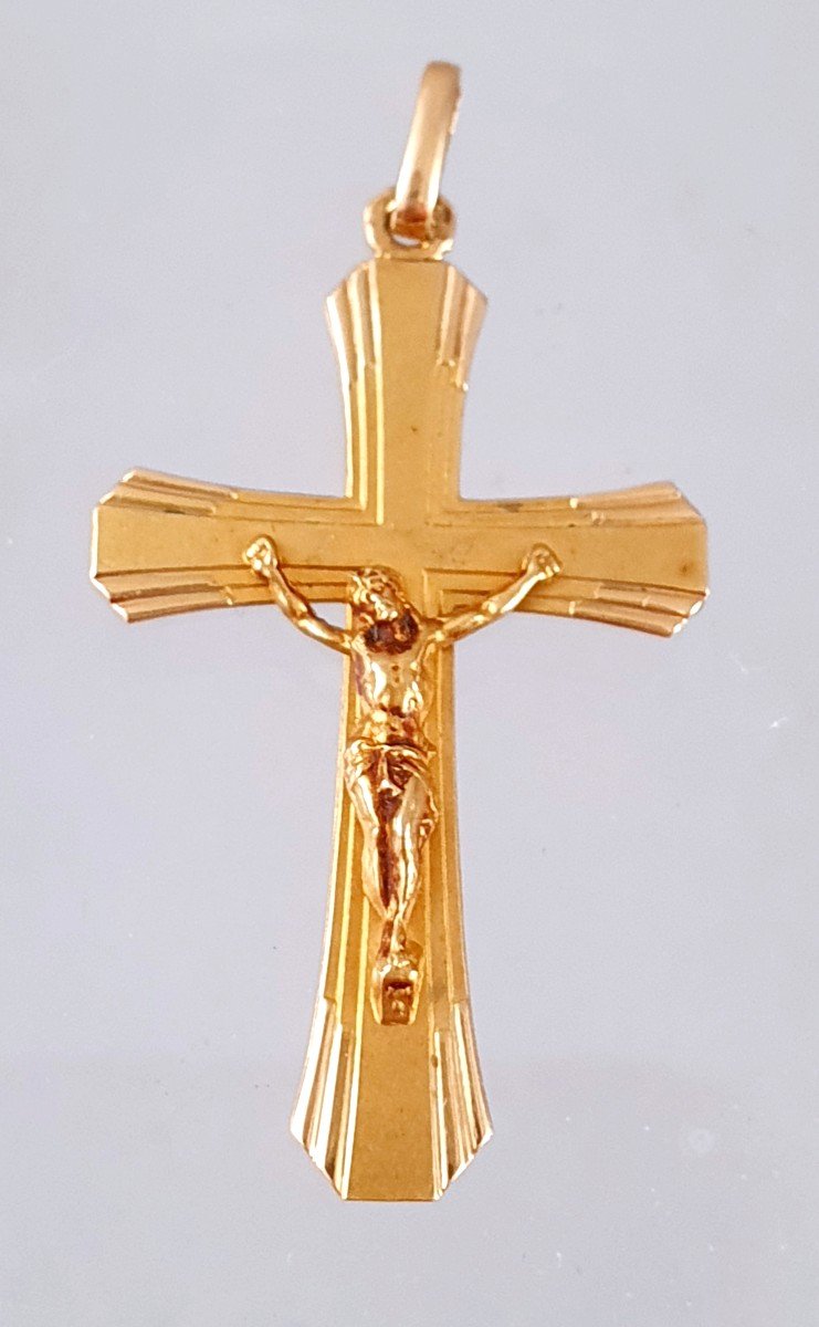 PETITE CROIX OR JAUNE  AVEC CHRIST
