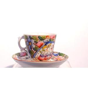 TASSE A MOKA PORCELAINE DE BAYEUX -FIN 19ème  SIÈCLE 