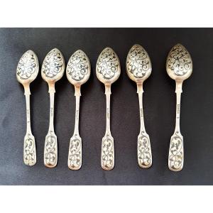 PETITES CUILLERS ARGENT NIELLE - RUSSIE XIXe  - PУССКОЕ ИСКУССТВО