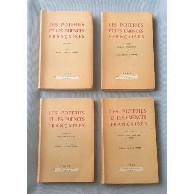 LES POTERIES ET LES FAÏENCES FRANCAISES  par Adrien LESUR et TARDY - 4 VOLUMES