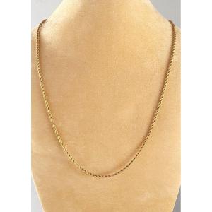 COLLIER OR JAUNE TORSADE  585°/°° - Longueur 54,5 cm - 10,80 g