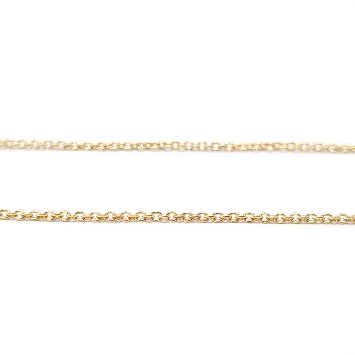 GOLD NECKLACE WITH PAVE CLOVER & PEARL ON RING
