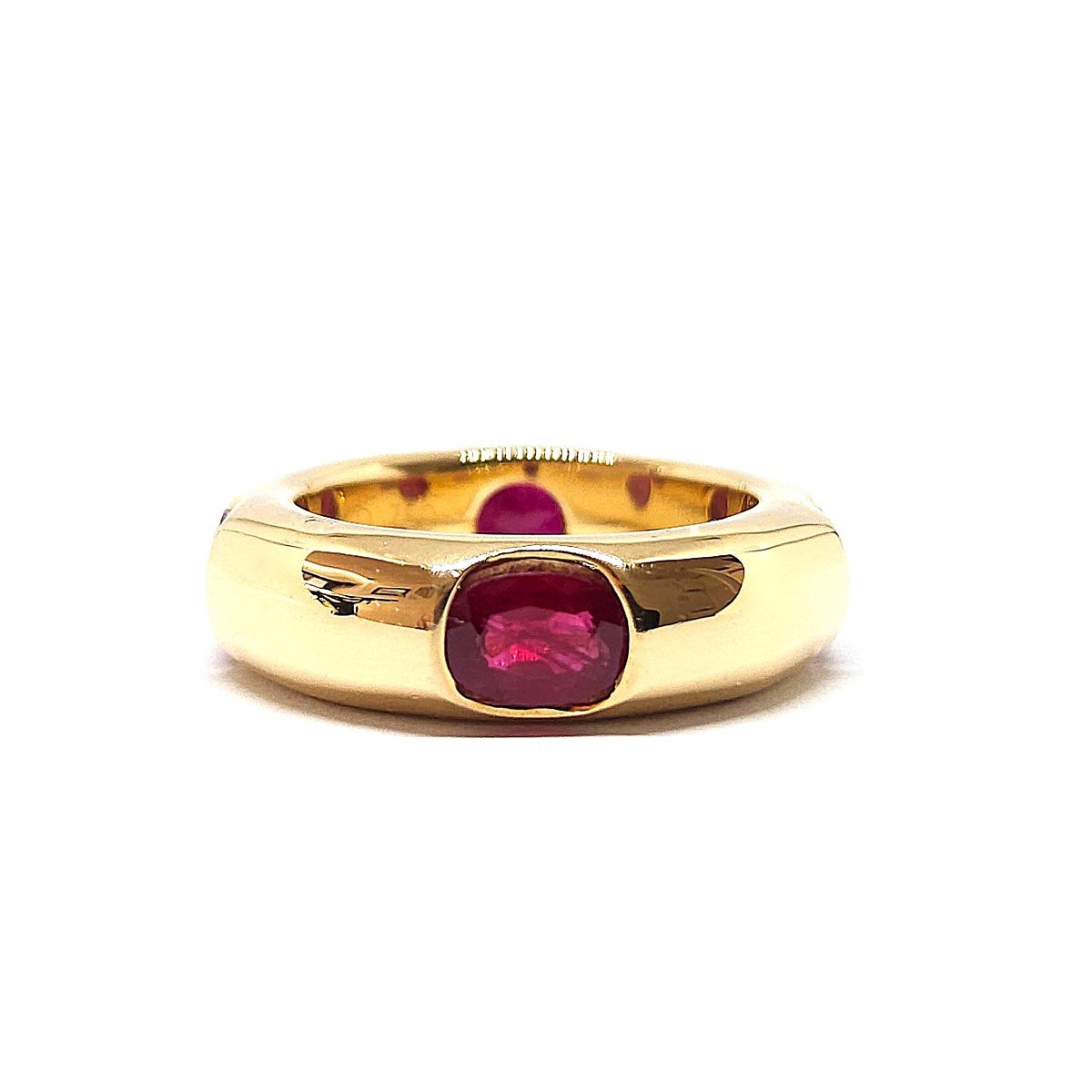 Vintage Fred Ruby 18k Yellow Gold Ring