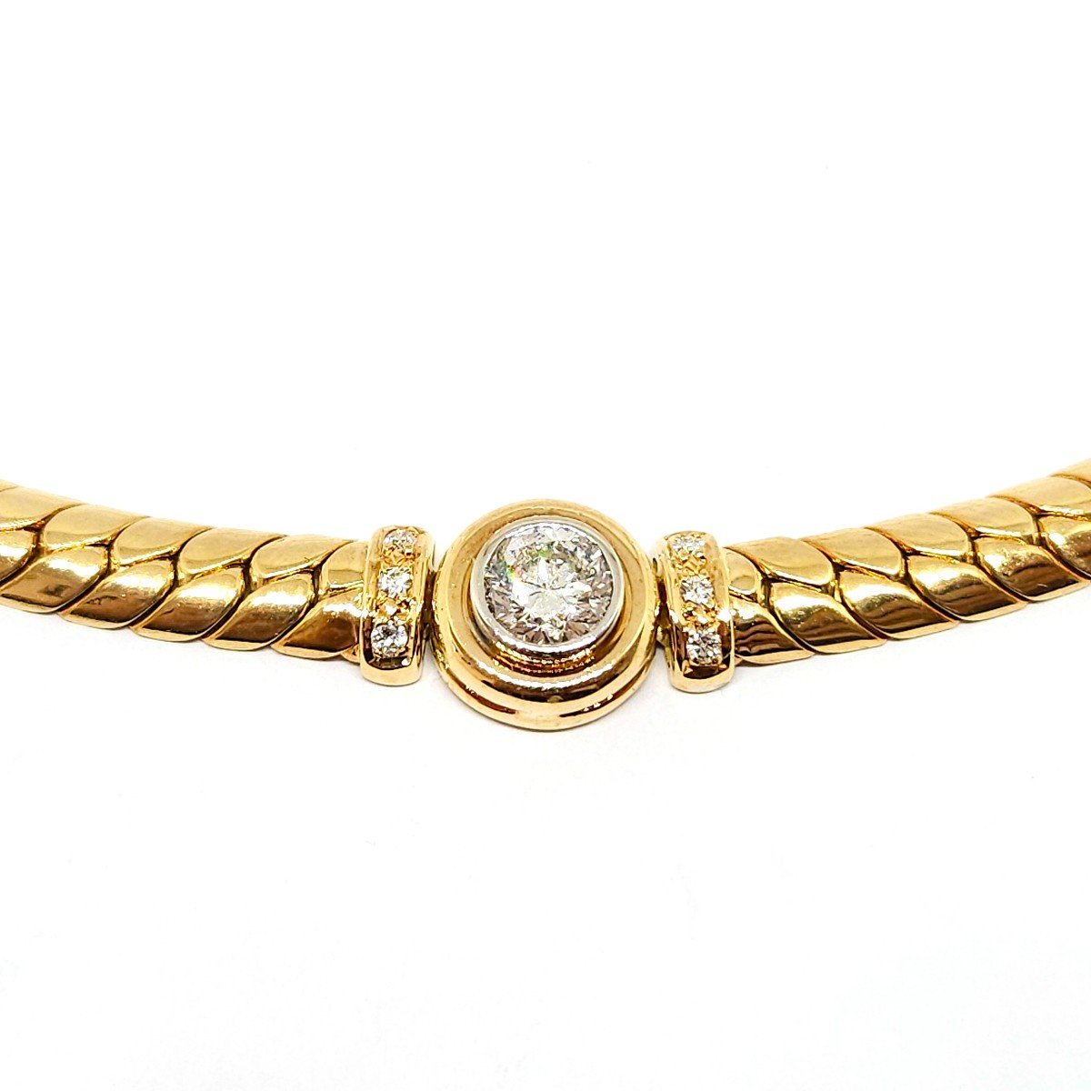 Pendentif Vintage En Or 18 Carats Avec Diamants - Bijou Ancien De Qualité