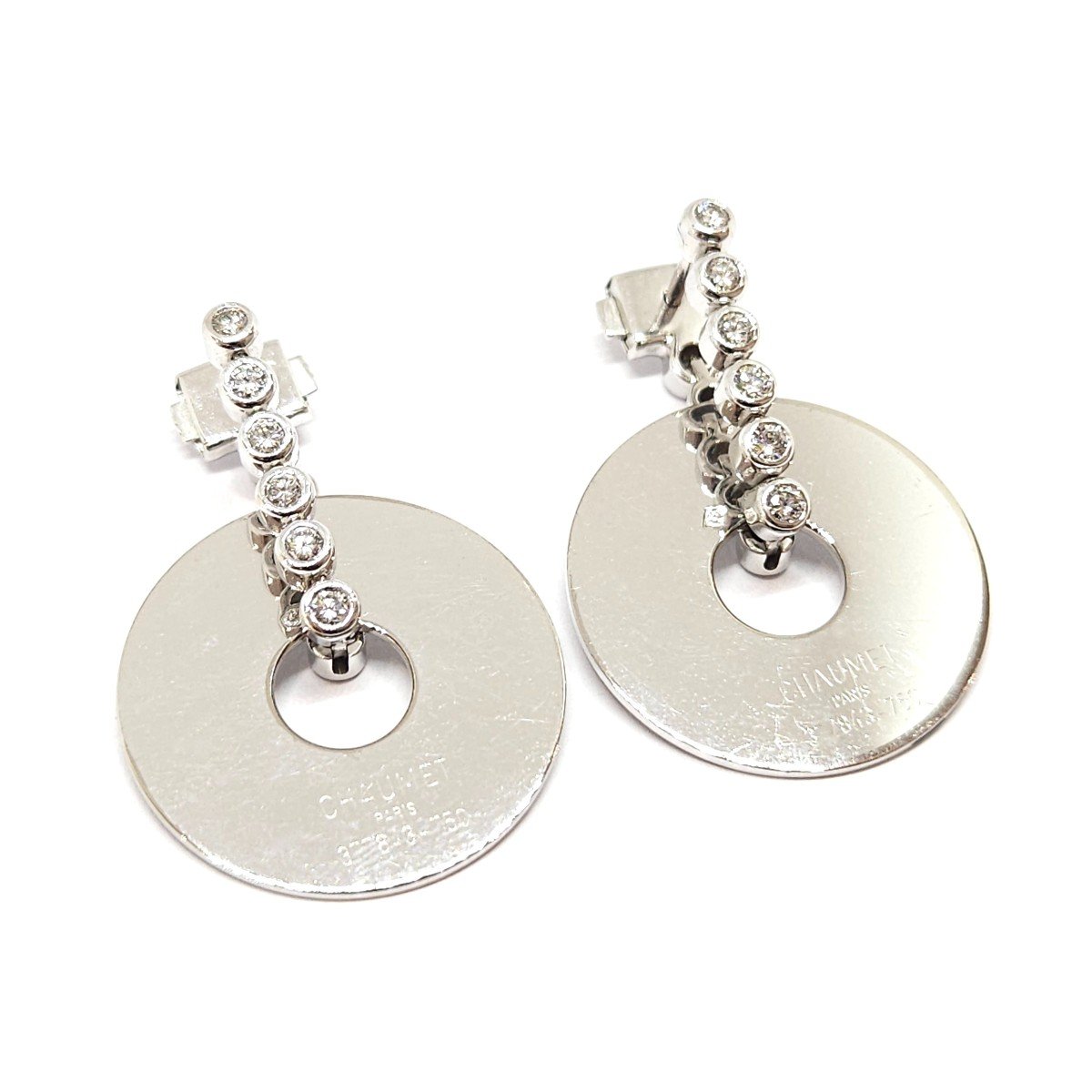 Chaumet Diamonds 18 Carats White Gold Earrings-photo-4