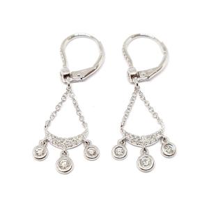 Boucles D’oreilles Attrape Rêves Diamants Or Blanc 18 Carats